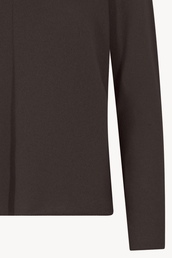 Girocollo Dritto-Rovescio in Puro Cashmere Mocha