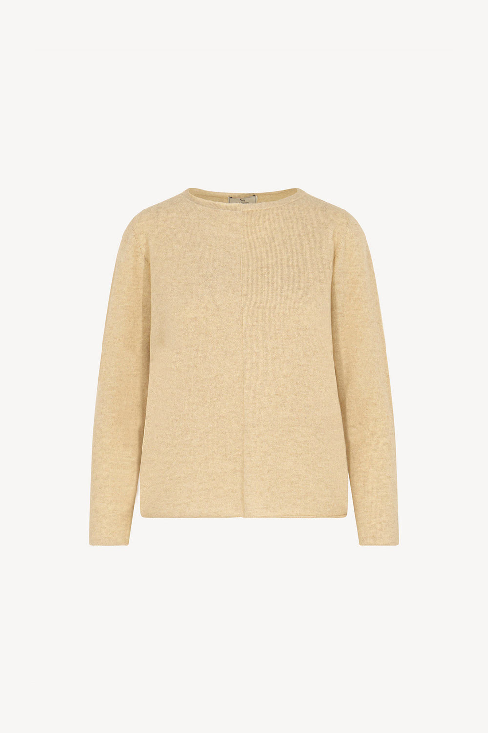 Girocollo Dritto-Rovescio in Puro Cashmere Avena