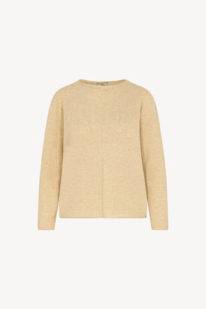 Girocollo Dritto-Rovescio in Puro Cashmere Avena