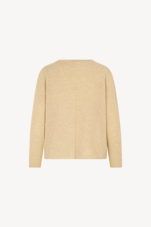 Girocollo Dritto-Rovescio in Puro Cashmere Avena