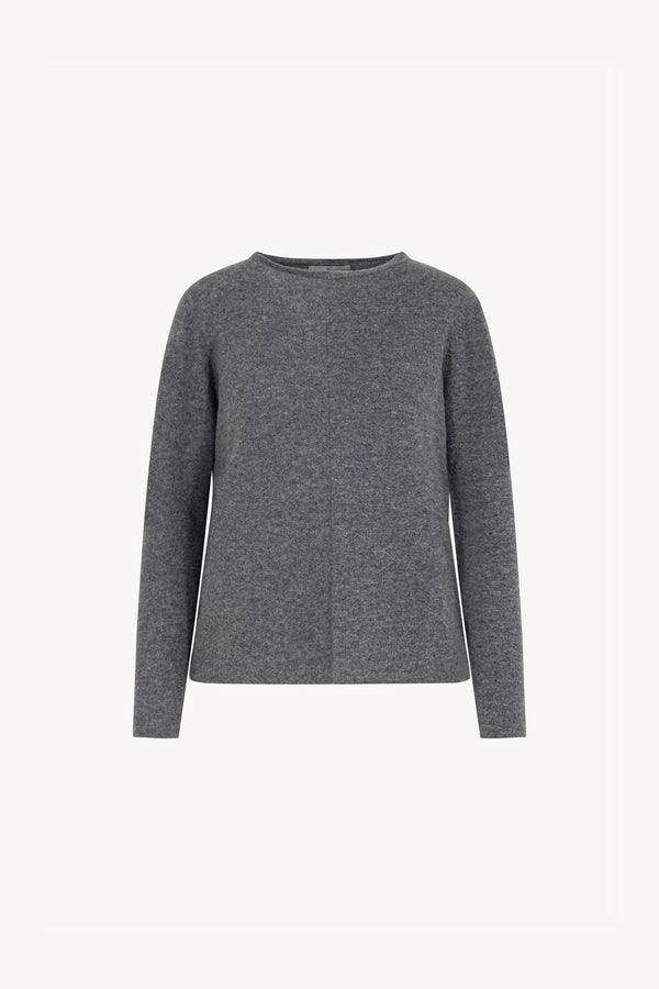 Girocollo Dritto-Rovescio in Puro Cashmere Derby