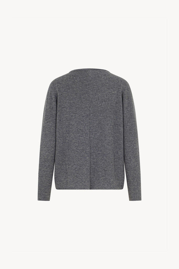 Girocollo Dritto-Rovescio in Puro Cashmere Derby