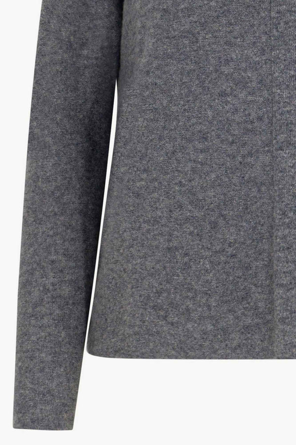 Girocollo Dritto-Rovescio in Puro Cashmere Derby