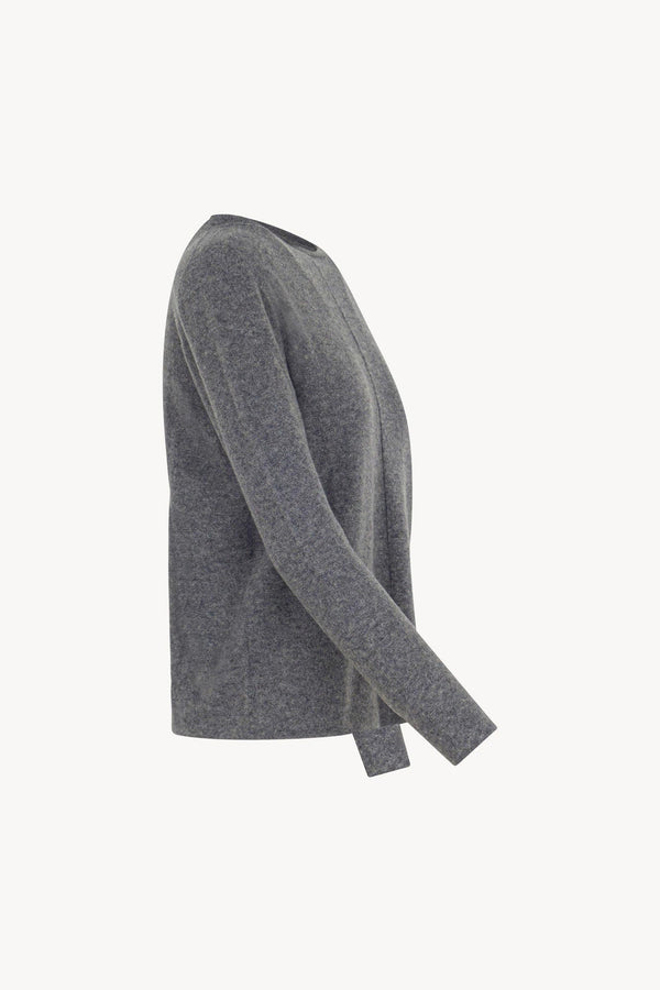 Girocollo Dritto-Rovescio in Puro Cashmere Derby