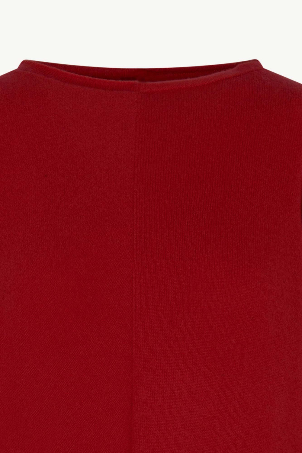 Girocollo Dritto-Rovescio in Puro Cashmere Rubino