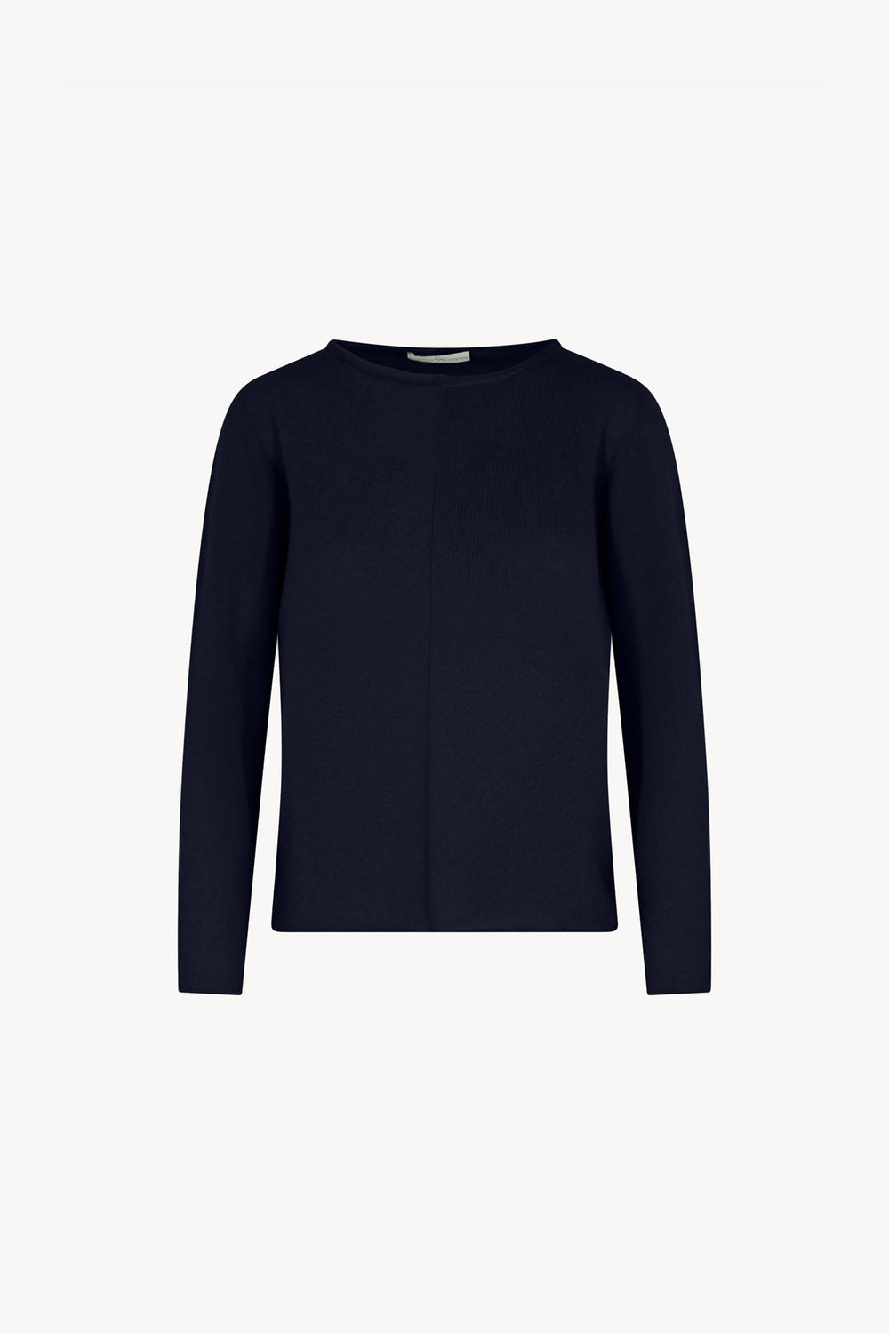 Girocollo Dritto-Rovescio in Puro Cashmere Notte