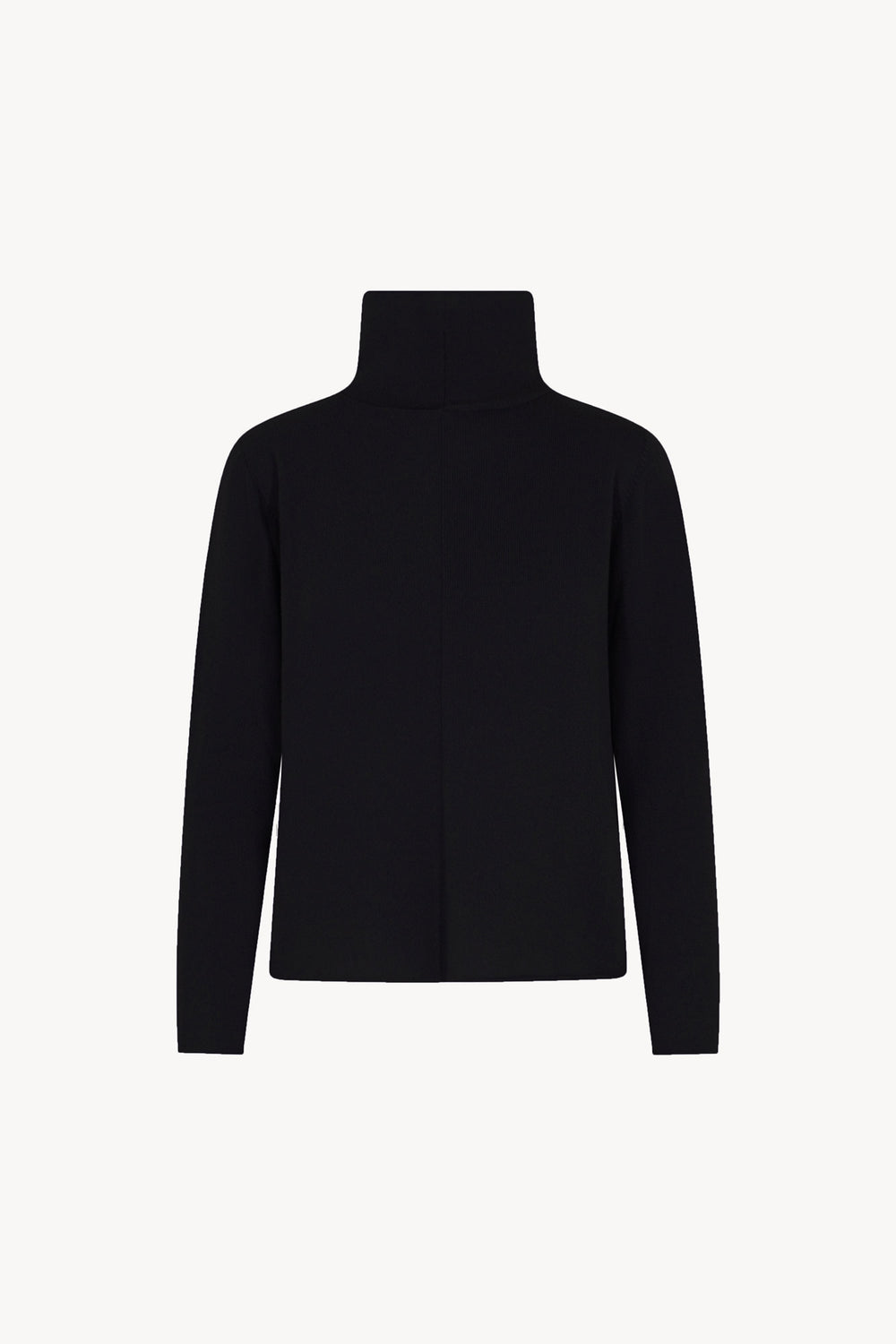 Maglia Lupetto Dritto-Rovescio in Puro Cashmere Nero