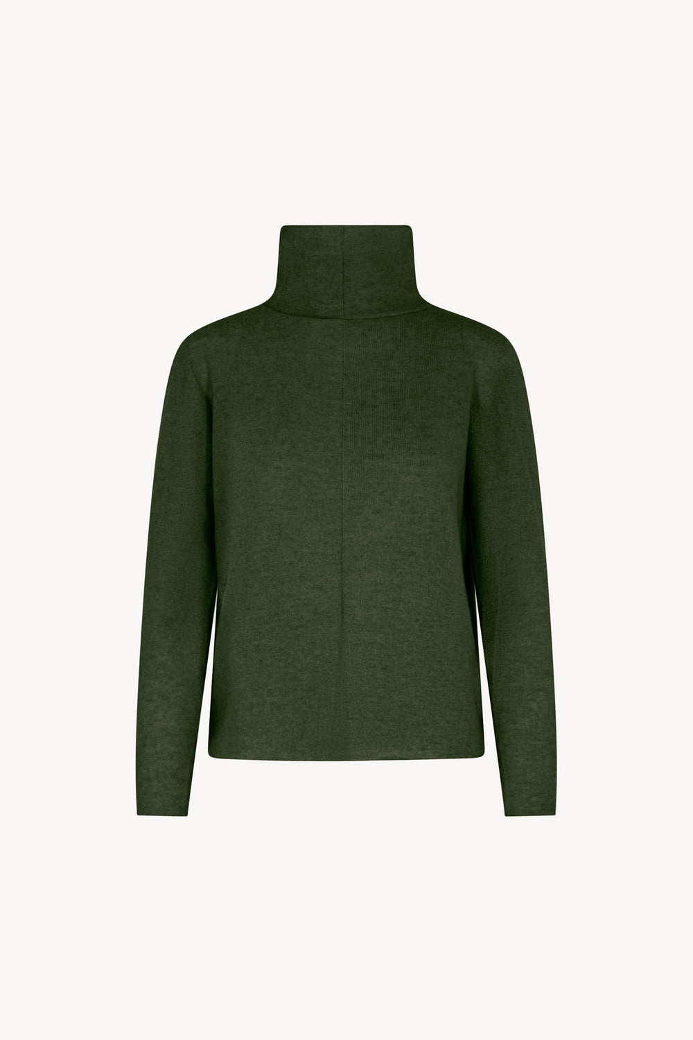 Maglia Lupetto Dritto-Rovescio in Puro Cashmere Loden