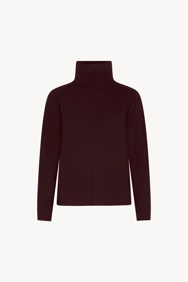 Maglia Lupetto Dritto-Rovescio in Puro Cashmere Acero