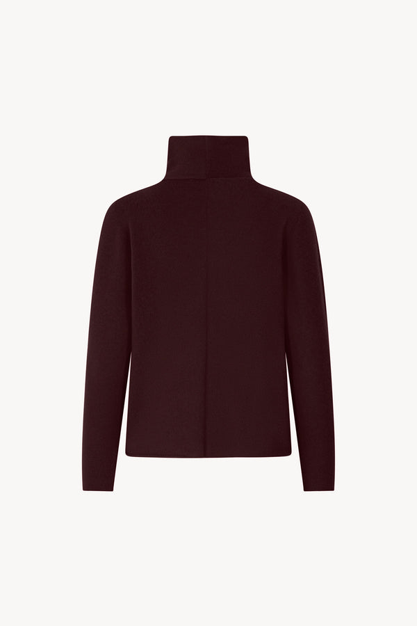 Maglia Lupetto Dritto-Rovescio in Puro Cashmere Acero