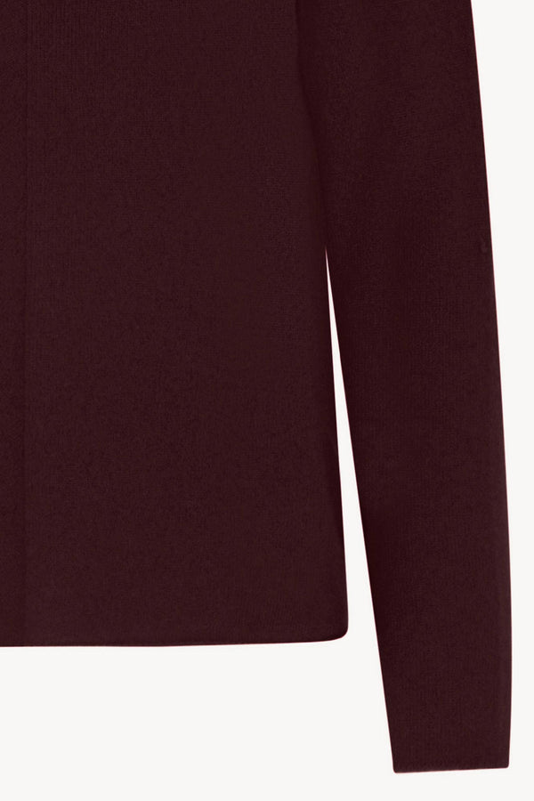 Maglia Lupetto Dritto-Rovescio in Puro Cashmere Acero