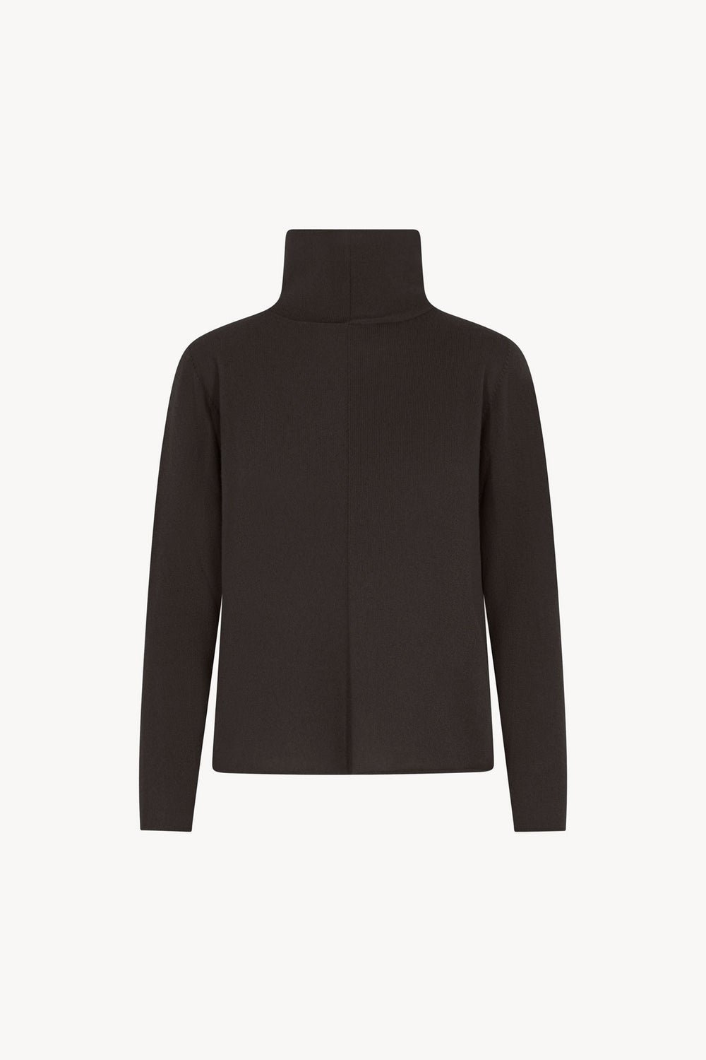 Maglia Lupetto Dritto-Rovescio in Puro Cashmere Mocha