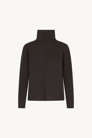 Maglia Lupetto Dritto-Rovescio in Puro Cashmere Mocha