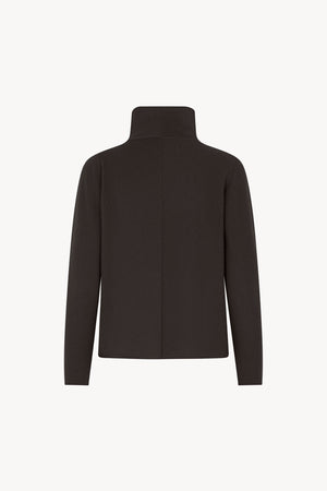 Maglia Lupetto Dritto-Rovescio in Puro Cashmere Mocha