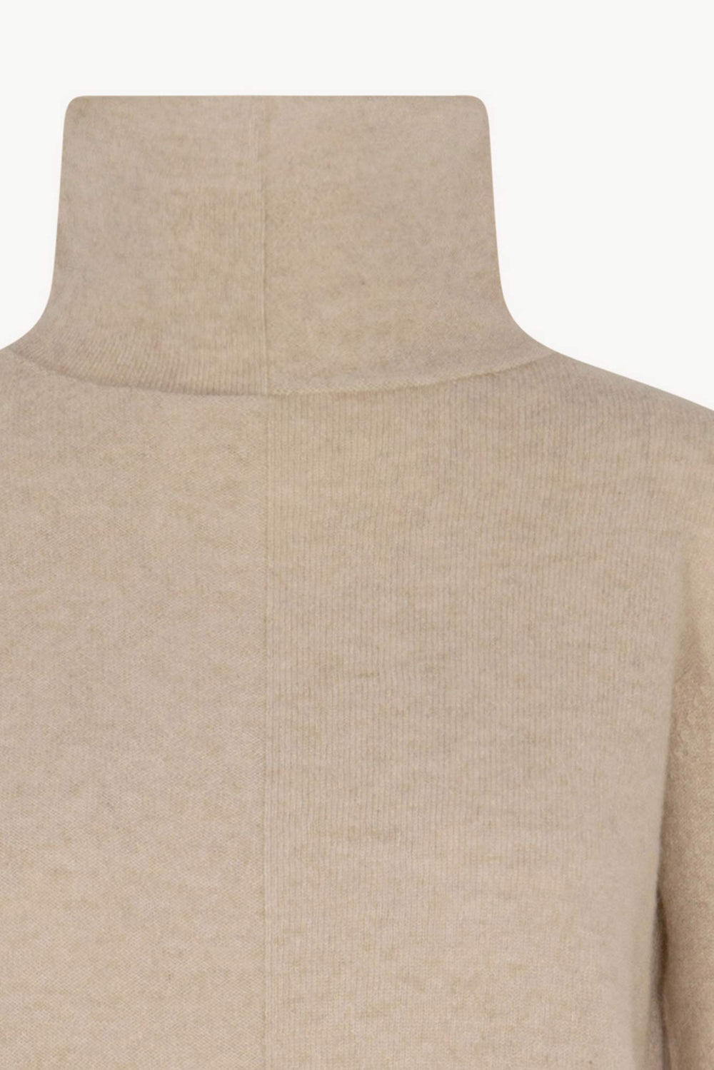 Maglia Lupetto Dritto-Rovescio in Puro Cashmere Avena