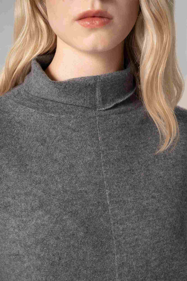 Maglia Lupetto Dritto-Rovescio in Puro Cashmere Derby