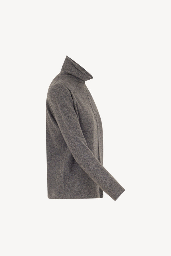 Maglia Lupetto Dritto-Rovescio in Puro Cashmere Derby