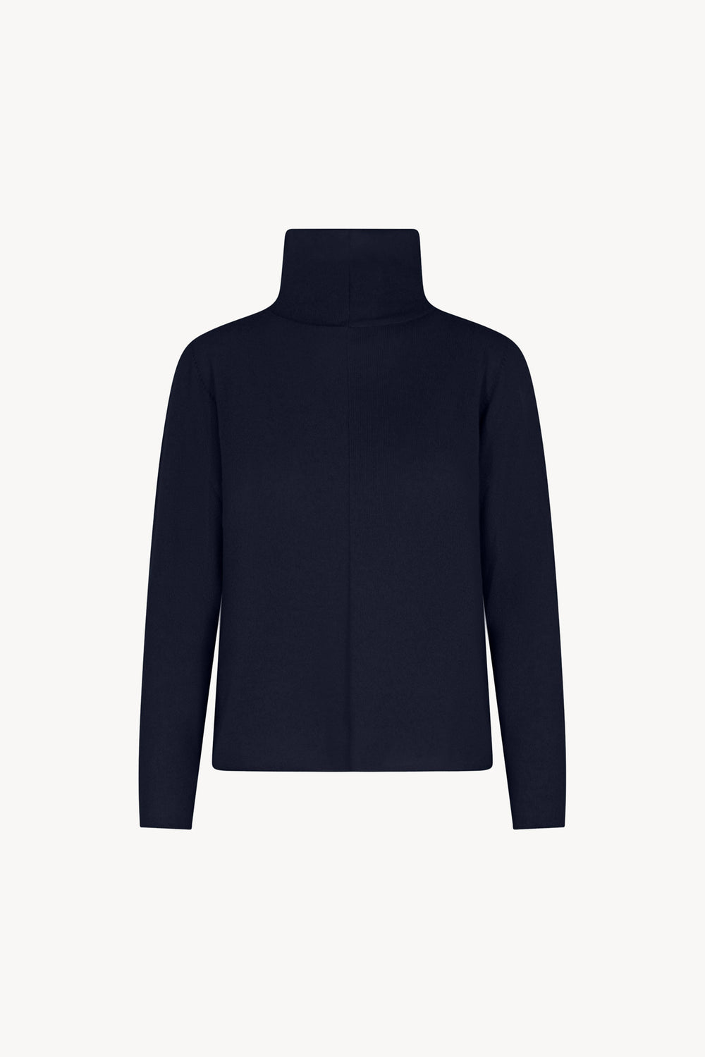 Maglia Lupetto Dritto-Rovescio in Puro Cashmere Notte