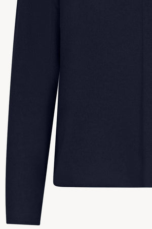 Maglia Lupetto Dritto-Rovescio in Puro Cashmere Notte