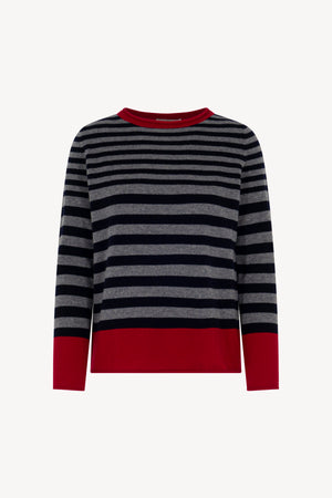 Girocollo Righe 3 Colori Puro Cashmere