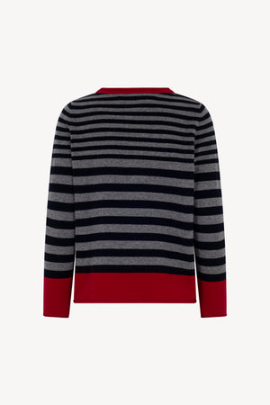 Girocollo Righe 3 Colori Puro Cashmere