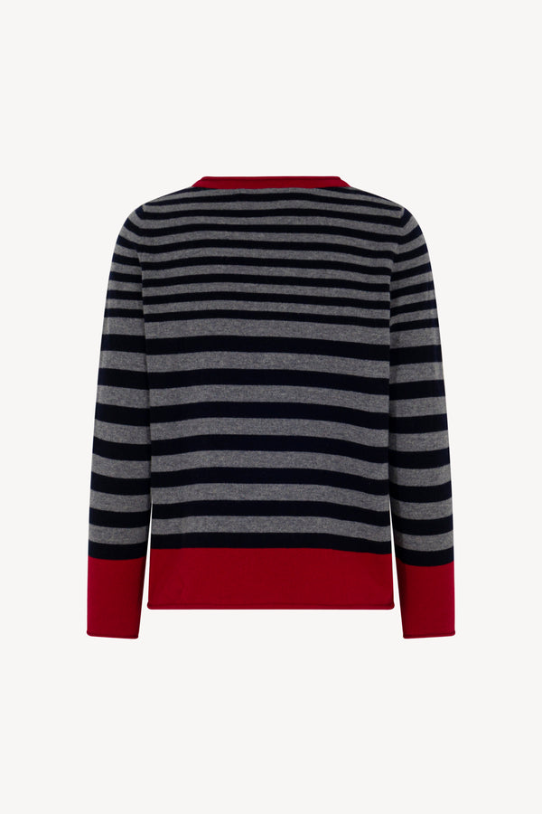 Girocollo Righe 3 Colori Puro Cashmere