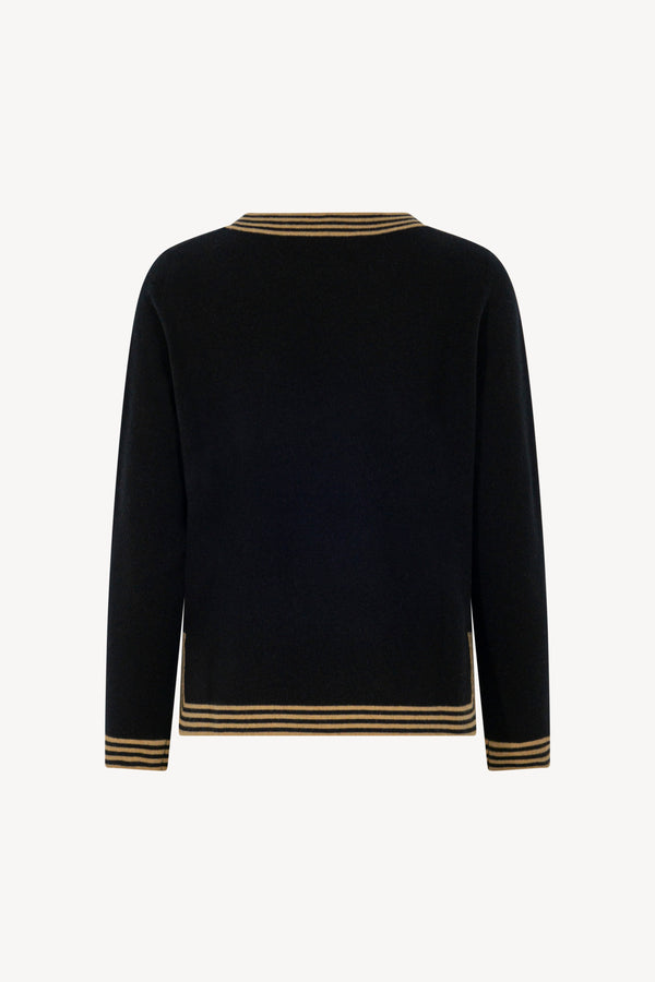 Maglia Bordi Righe Puro Cashmere