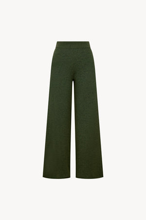 Pantaloni Ampi in Puro Cashmere Loden