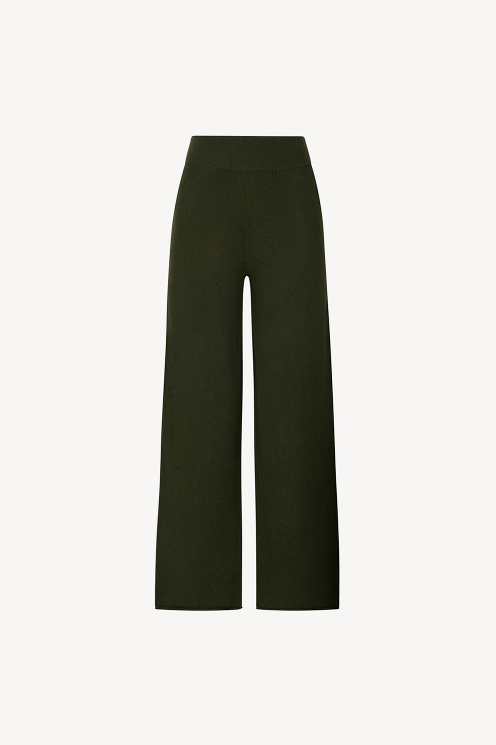 Dark Green Pure Cashmere Trousers