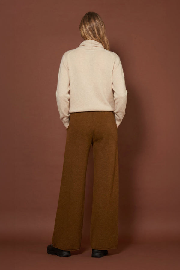 Terracotta Pure Cashmere Trousers
