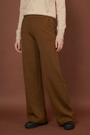 Terracotta Pure Cashmere Trousers