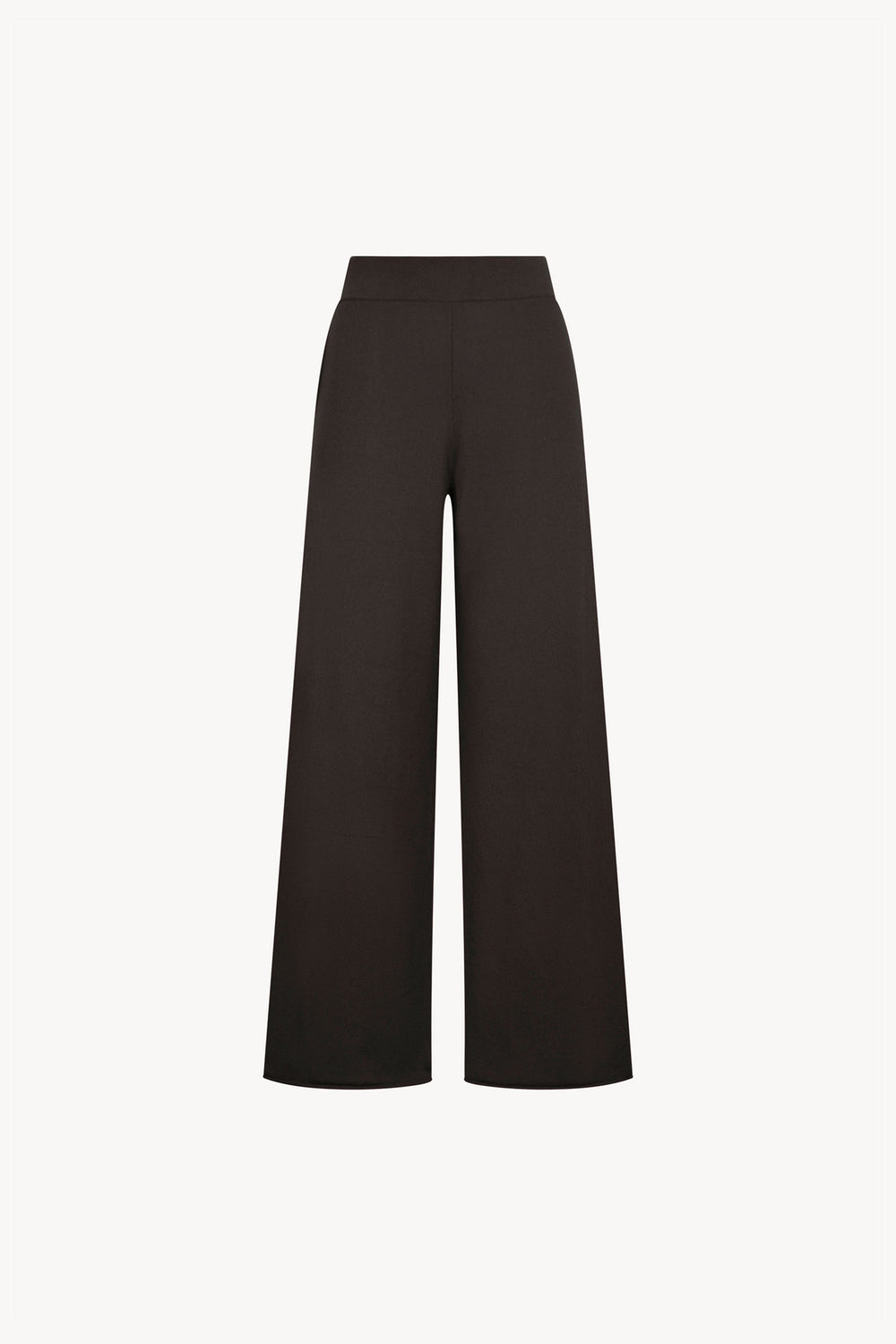 Pantaloni Ampi in Puro Cashmere Mocha