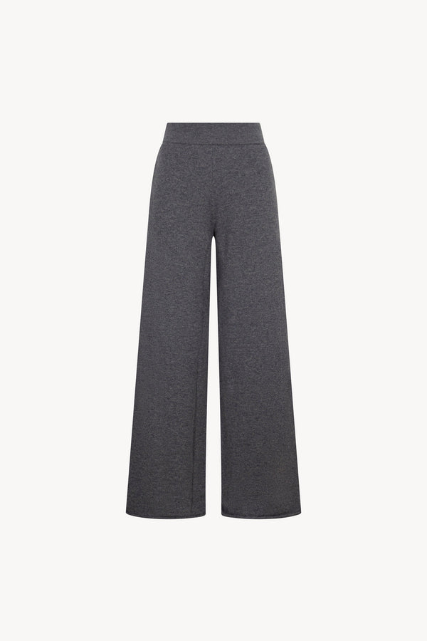 Pantaloni Ampi in Puro Cashmere Derby
