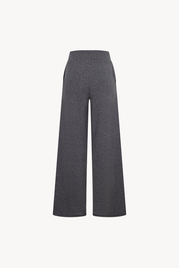 Pantaloni Ampi in Puro Cashmere Derby