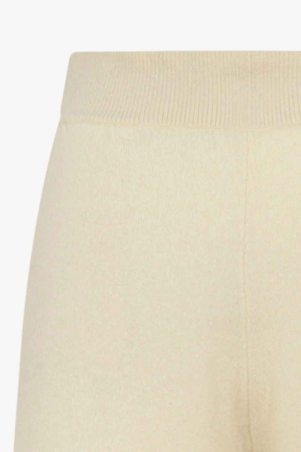 Pantaloni Ampi in Puro Cashmere Latte