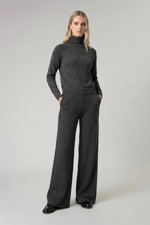 Anthracite Pure Cashmere Trousers