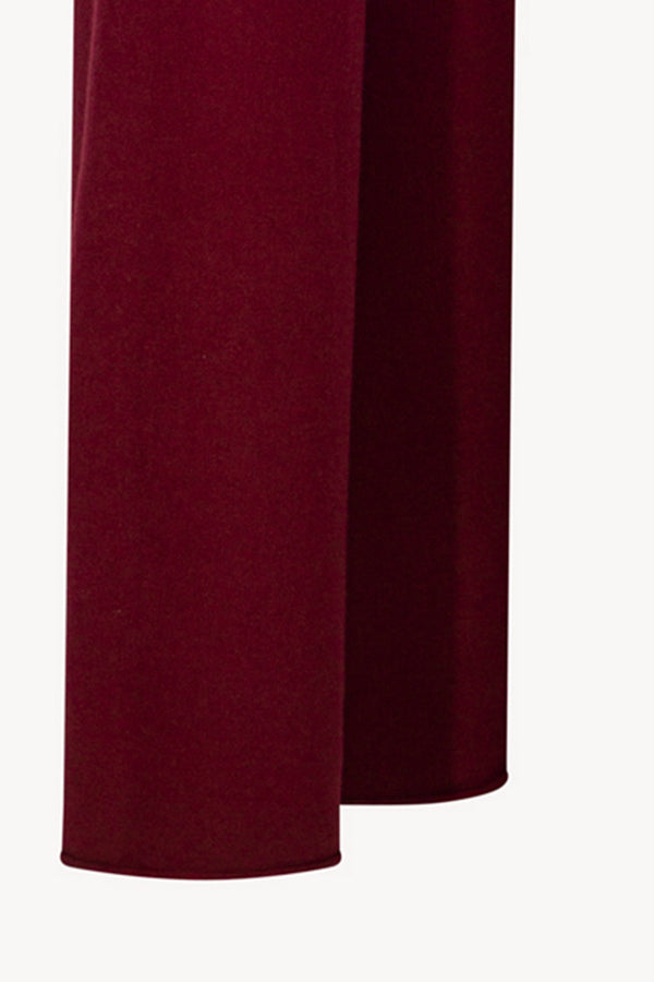 Pantaloni Ampi in Puro Cashmere Melograno