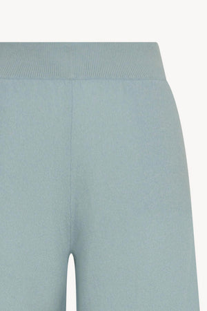 Pantaloni Ampi in Puro Cashmere Acquamarina