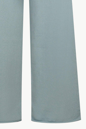 Pantaloni Ampi in Puro Cashmere Acquamarina