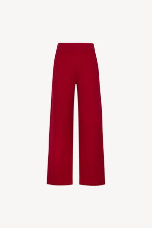 Ruby Red Pure Cashmere Trousers