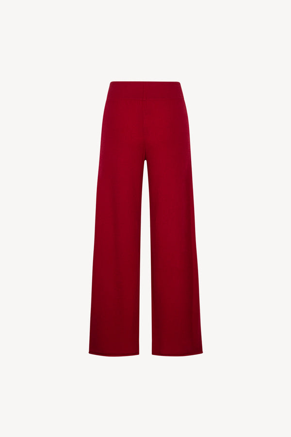 Ruby Red Pure Cashmere Trousers