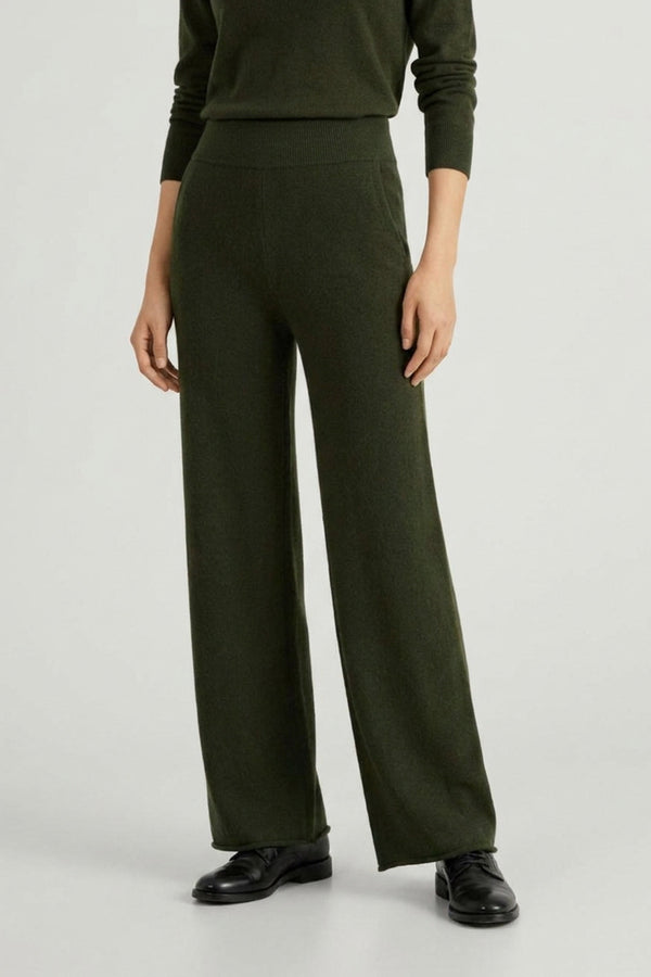 Ruby Red Pure Cashmere Trousers