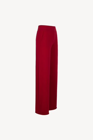Ruby Red Pure Cashmere Trousers