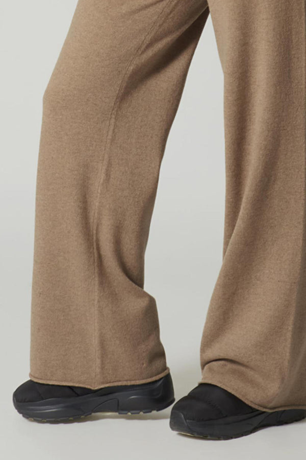Pantaloni Ampi in Puro Cashmere Dune