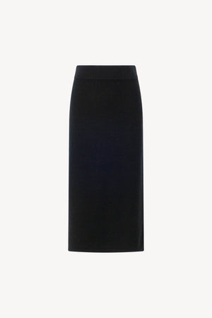 Gonna a Tubo con Spacco Puro Cashmere