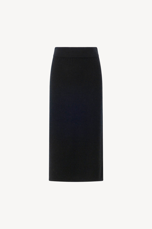 Gonna a Tubo con Spacco Puro Cashmere