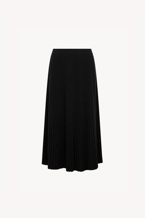 Gonna Plissè in Puro Cashmere Nero