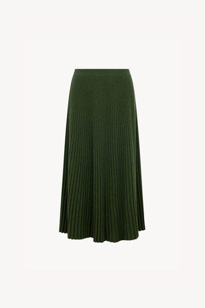 Gonna Plissè in Puro Cashmere Loden