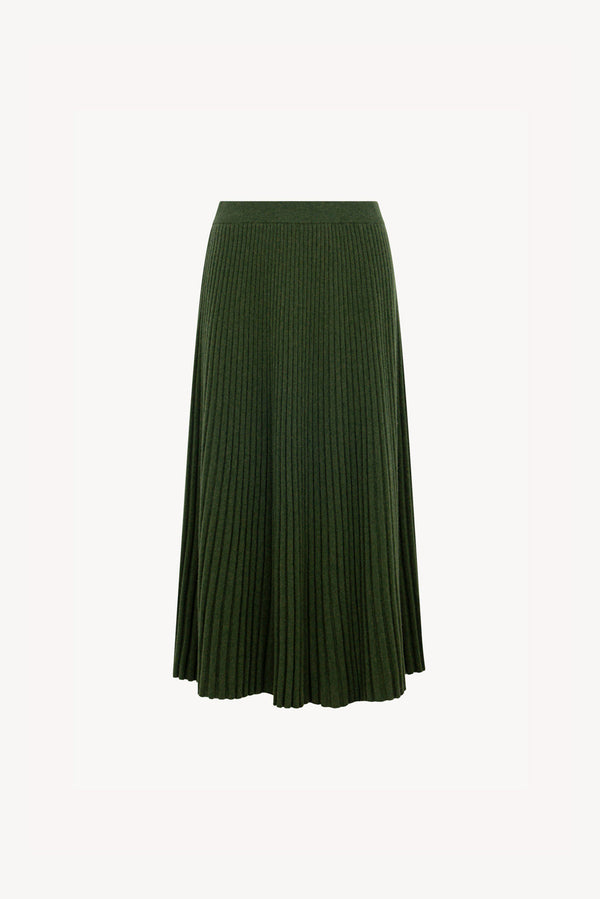 Gonna Plissè in Puro Cashmere Loden