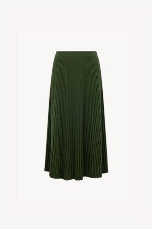 Gonna Plissè in Puro Cashmere Loden